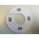 Maatring 9 cm wit/zw 46 